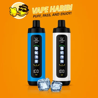 Crown Bar Al Fakher 15000 Puffs 0.5mg 15K disposable vape blue white Dubai