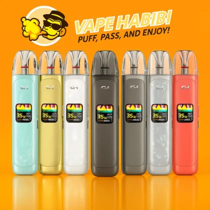 Uwell Caliburn G4 Pod System Kit with 35W screen and 1300mAh battery, available at Vape Habibi UAE.