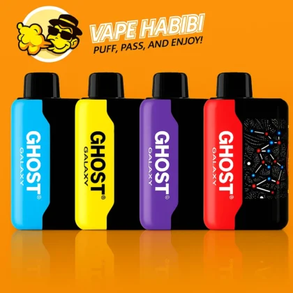 Vapes Bars Ghost Galaxy 25000 Puffs 20mg disposable vape in a variety of vibrant flavors.