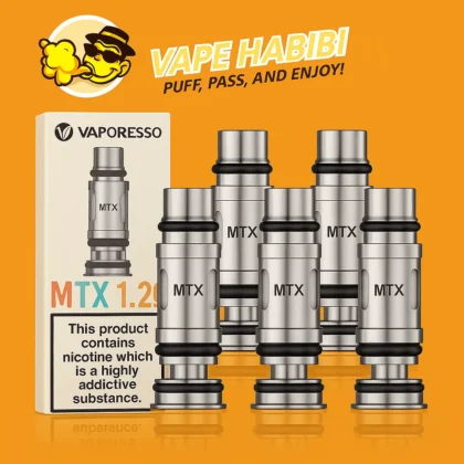 Vaporesso MTX 1.2Ω Replacement Coils (5-pack) for Gen Fit Kit by Vape Habibi Dubai.