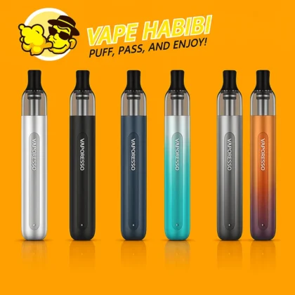 Vaporesso Eco One Kit 1100mAh in diverse colors with 16W output and LED bar, available in Dubai UAE.