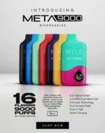 MYLE Meta 9000 Puffs 50mg Nic Long-Lasting disposable vape 16 flavours by Vape Habibi