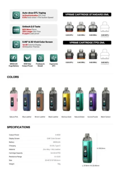 OXVA VPRIME Pod System in Dubai