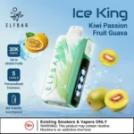 ELFBAR Ice King 30k Puffs Disposable Vape Ice Adjustable Kiwi Passion Fruit Guava Flavours