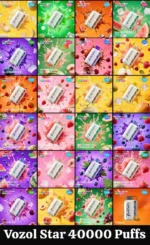 Vozol Star 40000 Puffs disposable vape green device rechargeable vape chart