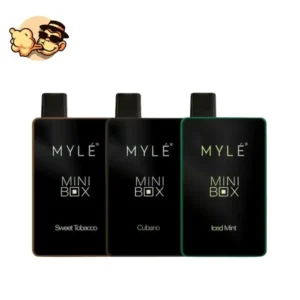 Myle Mini Box 1500 Puffs Disposable Vape Sweet Tobacco, Cubano & Iced Mint Flavours