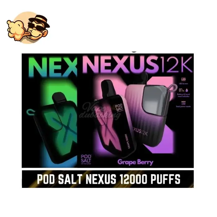 Pod Salt Nexus 12000 Puffs Disposable Vape 2% Nicotine Grape Berry Flavors