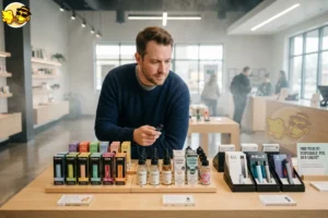 Shopper moving from disposable vape collection to e juice and pod system collections based on usage