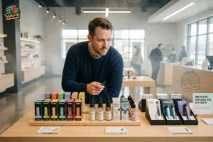 Shopper moving from disposable vape collection to e juice and pod system collections based on usage
